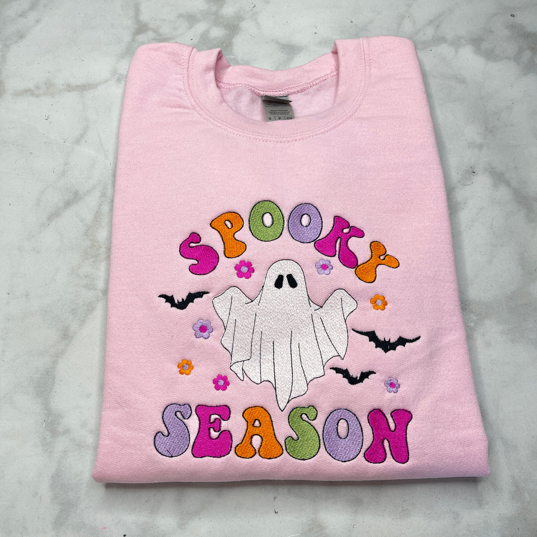 Little Ghost Spooky Season - Light Pink - Crewneck Sweatshirt